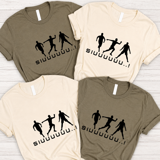 FIFA World Cup 2026 Cristiano Ronaldo SIUUUUUUU Celebration Silhouette Graphic Tee (physical)