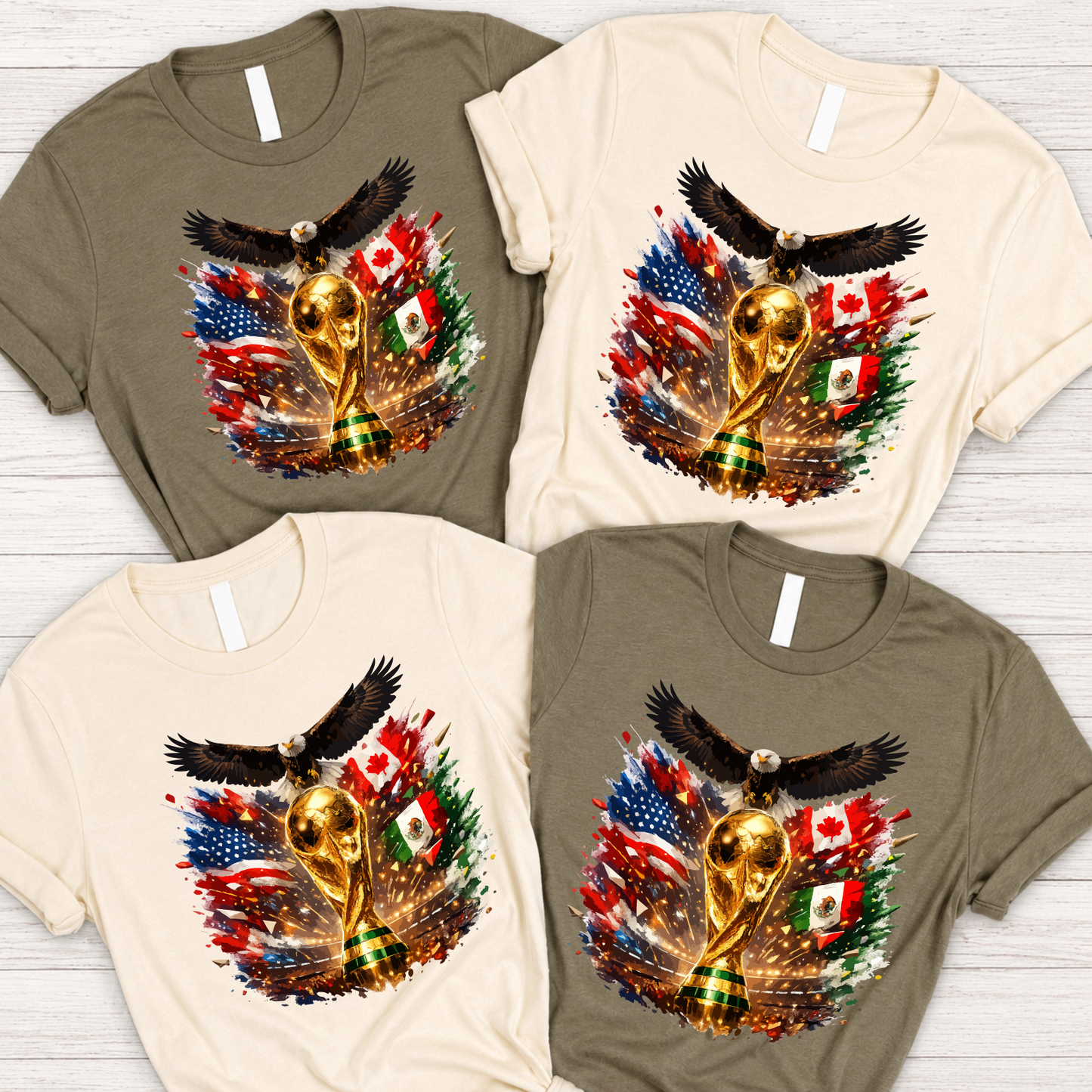 Official 2026 World Cup Soccer Fan T-Shirt - USA, Canada & Mexico Host Nations Graphic Tee (physical)