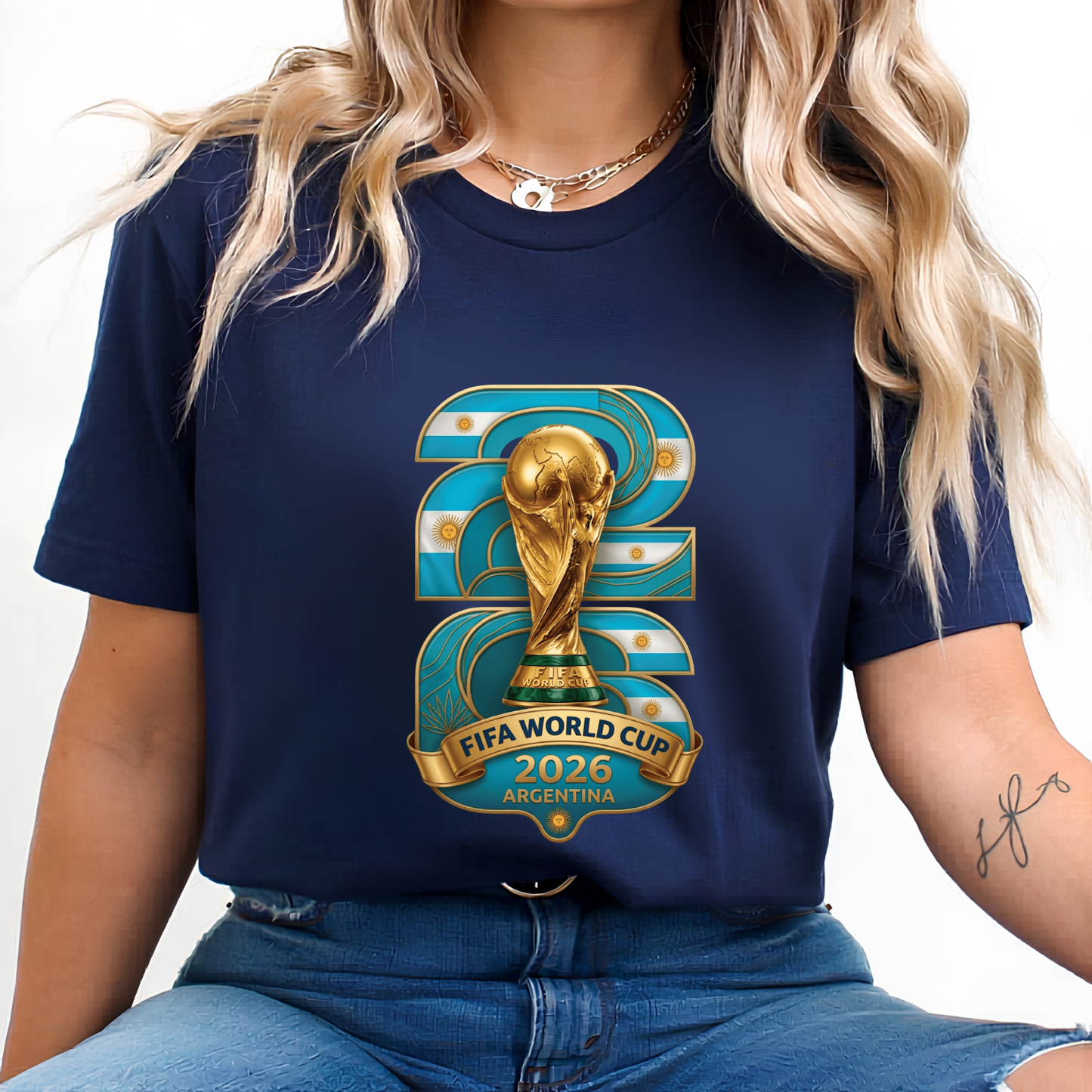 FIFA World Cup 2026 Argentina Football Supporters Graphic T-Shirt (physical)