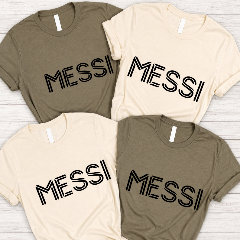 FIFA World Cup 2026 Lionel Messi Retro Outline Text Graphic Tee (physical)