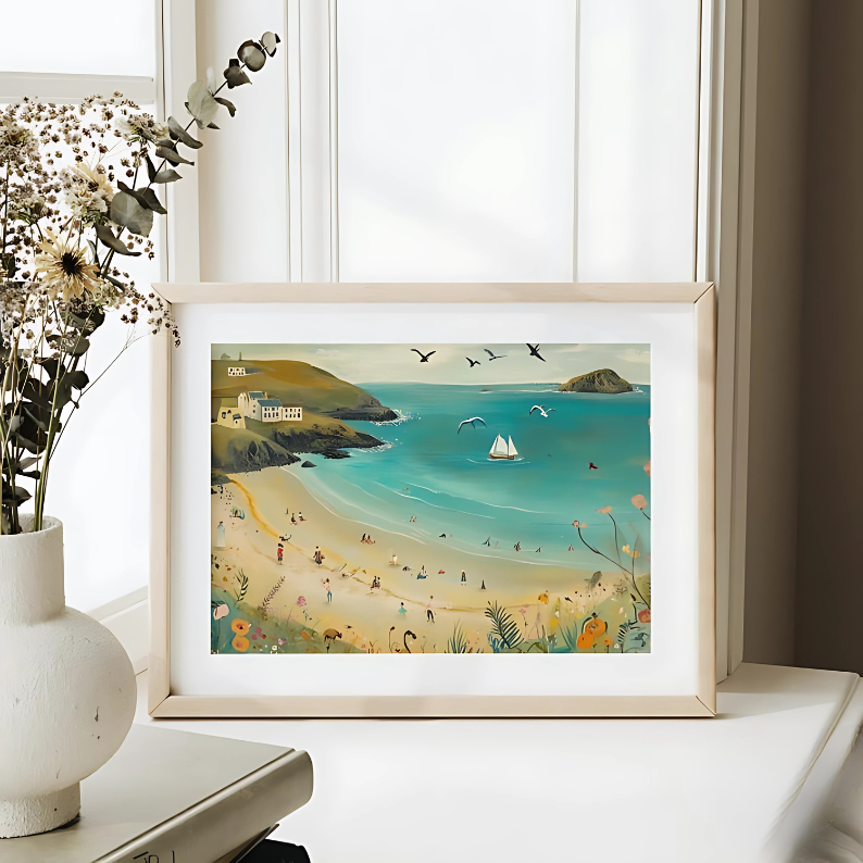 Beach side Printable Wall Art(Printable+Physical)