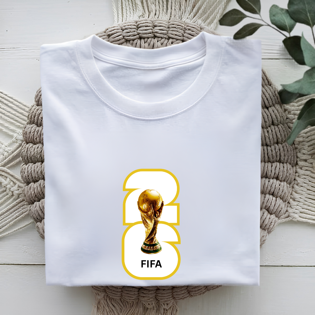 FIFA World Cup 2026 Trophy Classic Bold Number Graphic T-Shirt (physical)