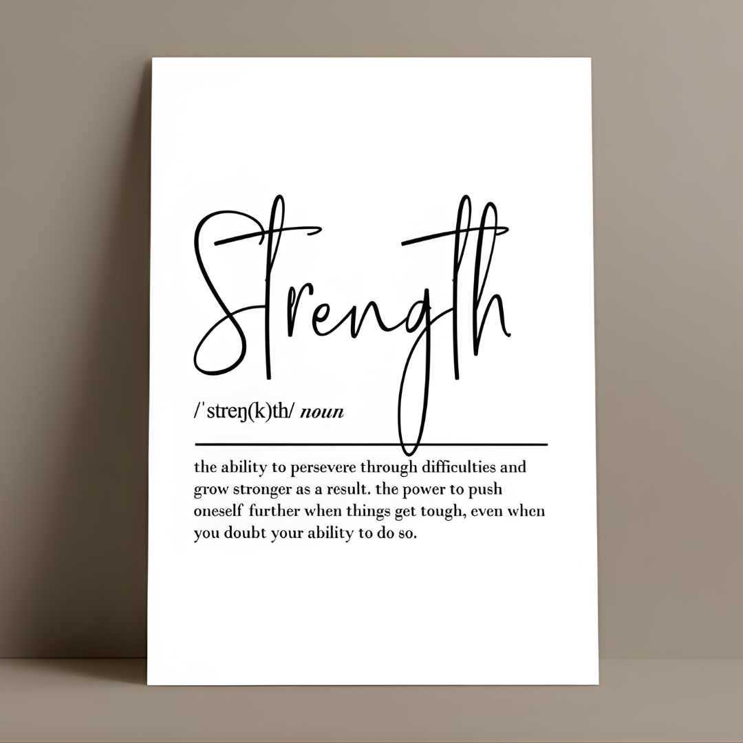 Strength definition printable wall art(Printable+Physical)