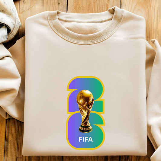 FIFA World Cup 2026 Trophy Dual Gradient Number Graphic T-Shirt (physical)