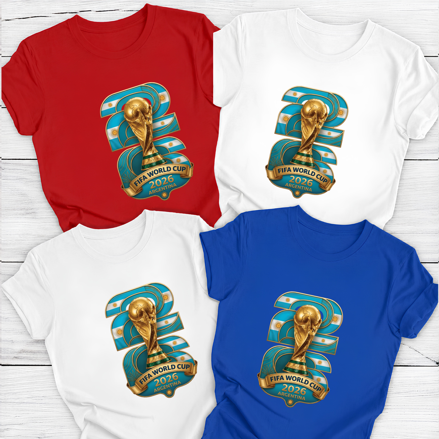FIFA World Cup 2026 Argentina Football Supporters Graphic T-Shirt (physical)