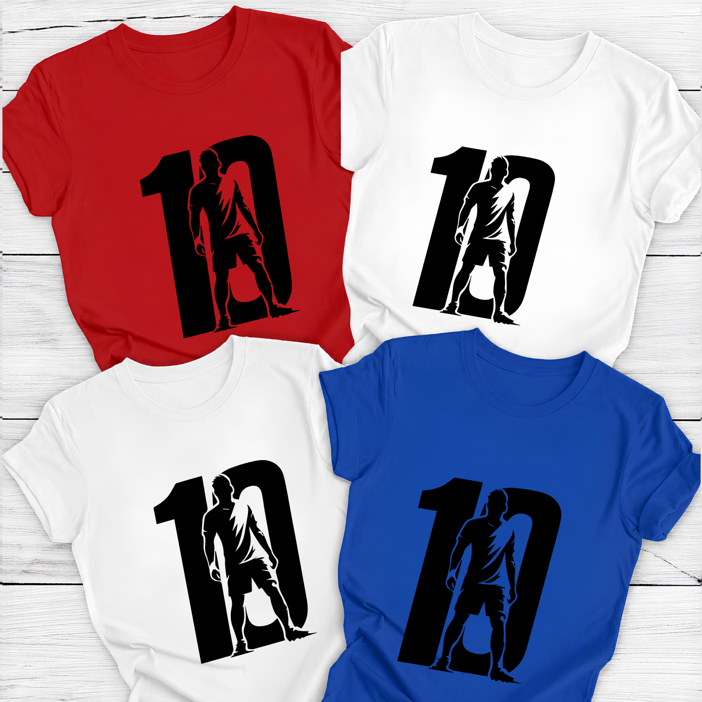 FIFA World Cup 2026 Neymar Number 10 Silhouette Graphic T-Shirt (physical)