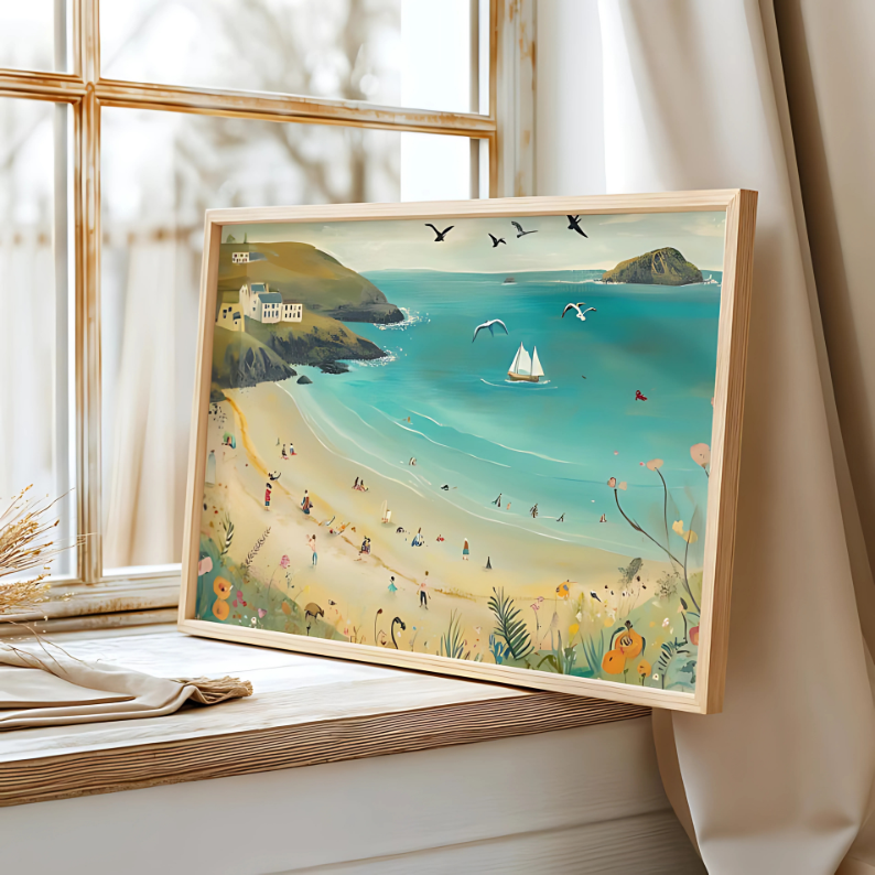 Beach side Printable Wall Art(Printable+Physical)