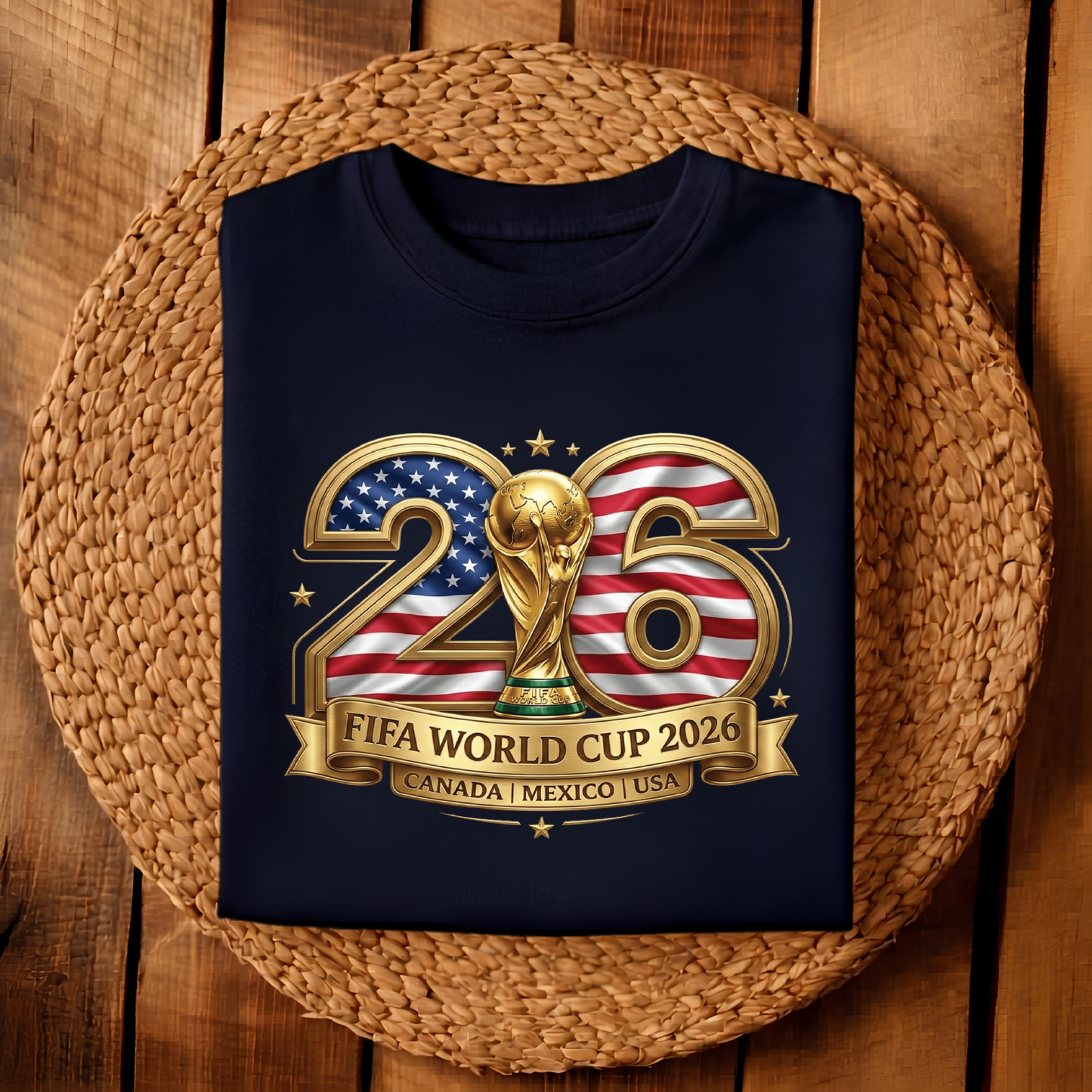 FIFA World Cup 2026 USA Flag Emblem T-Shirt Bundle (physical)