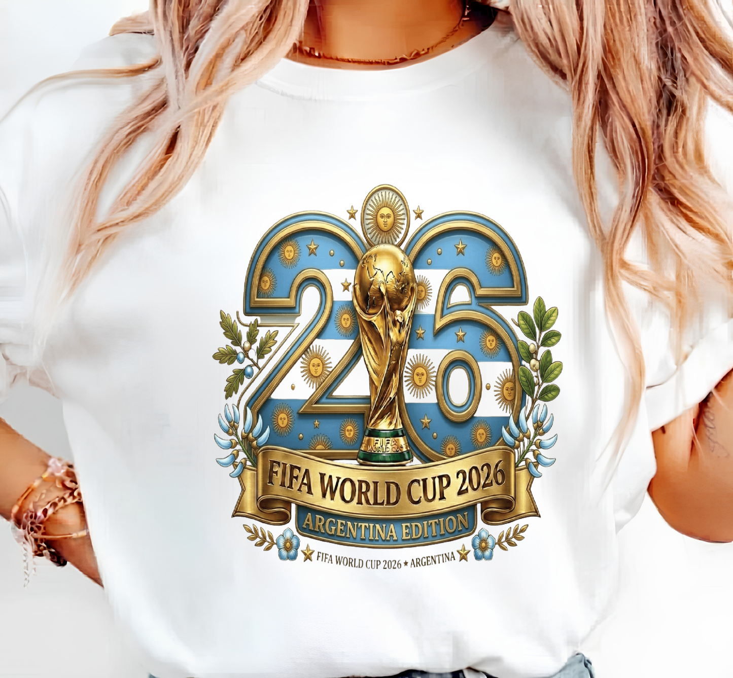 Official Argentina Edition 2026 World Cup Grey Graphic Tee (physical)