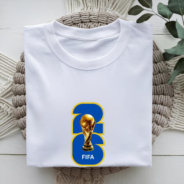 FIFA World Cup 2026 Trophy Bold Number Graphic T-Shirt (physical)