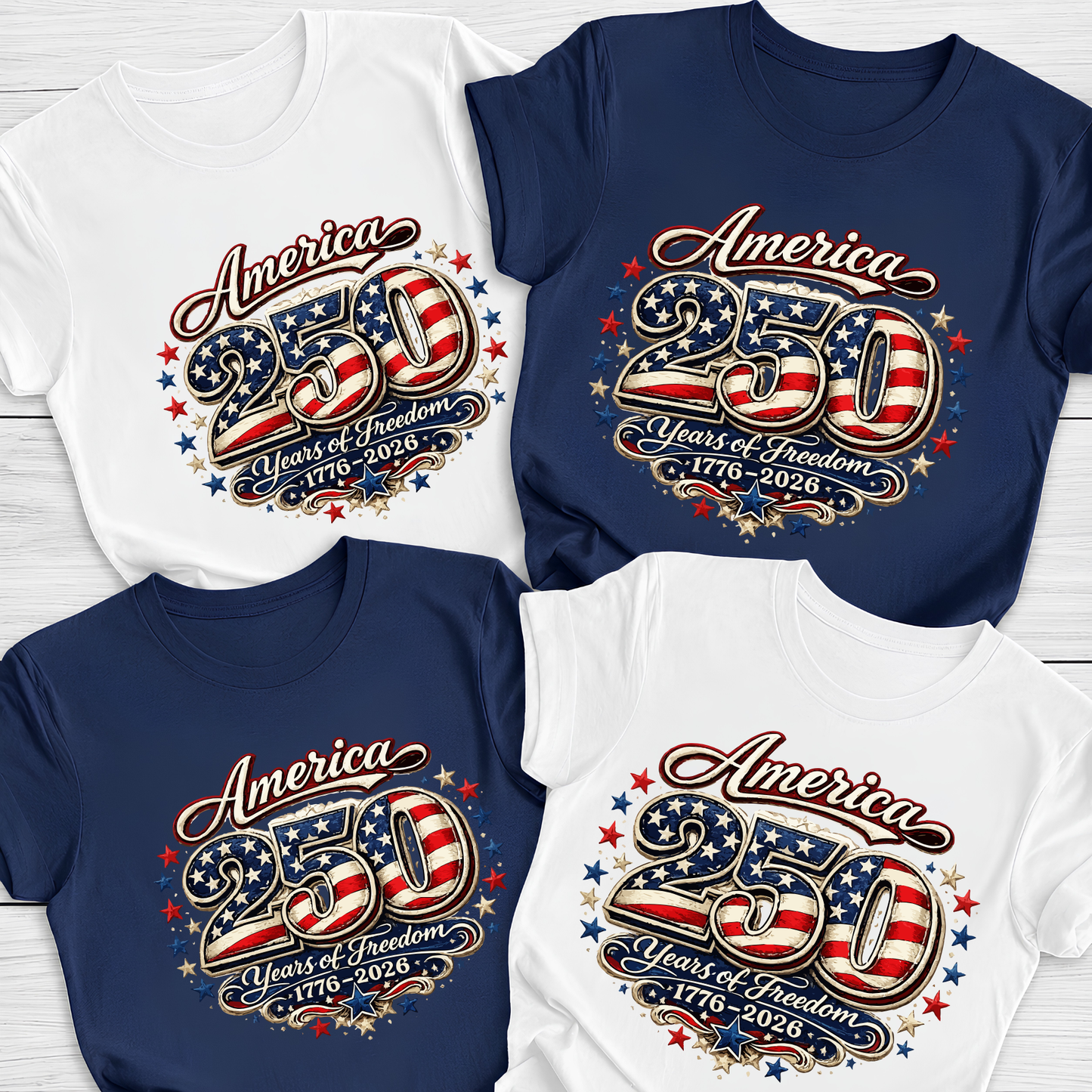 Celebrate a monumental america 250 Years of Freedom Semiquincentennial Graphic T-Shirt (physical)