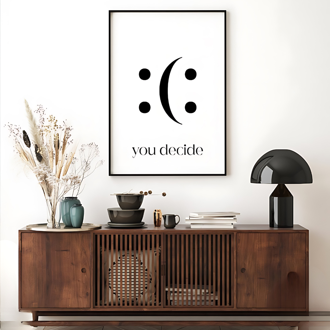 Decide Smile Home Office Wall Decor(Printable+Physical)