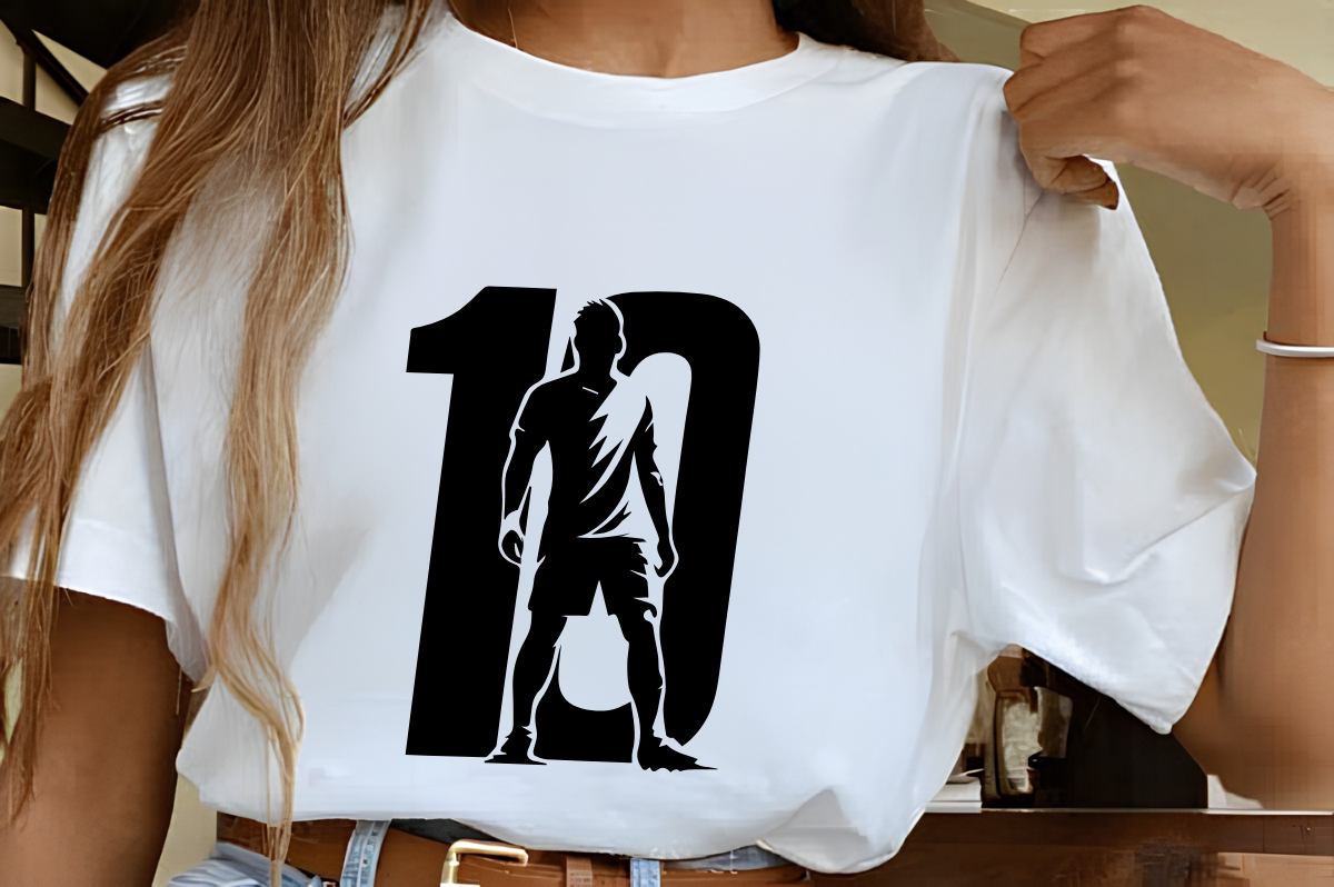 FIFA World Cup 2026 Neymar Number 10 Silhouette Graphic T-Shirt (physical)