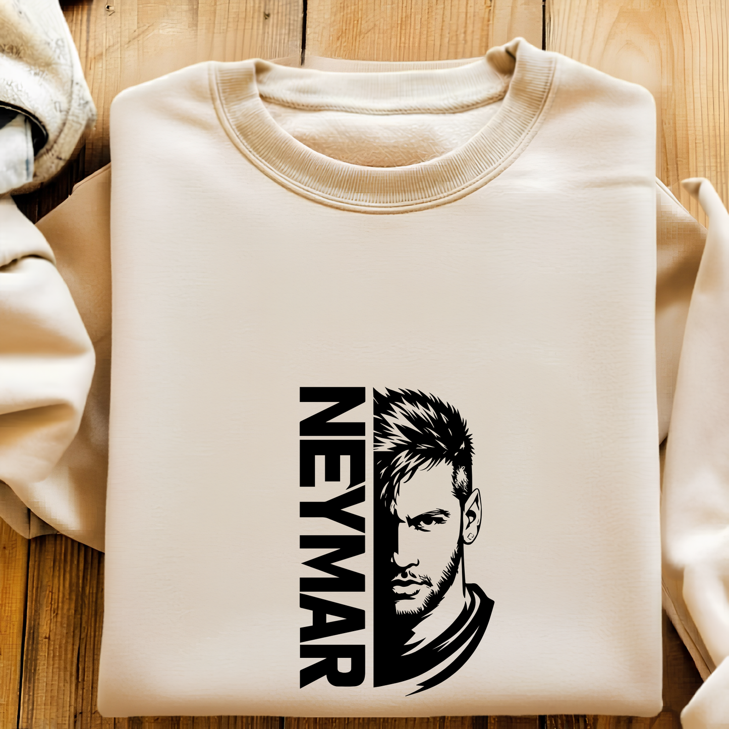 FIFA World Cup 2026 Neymar Graphic Printed Beige Sweatshirt (physical)