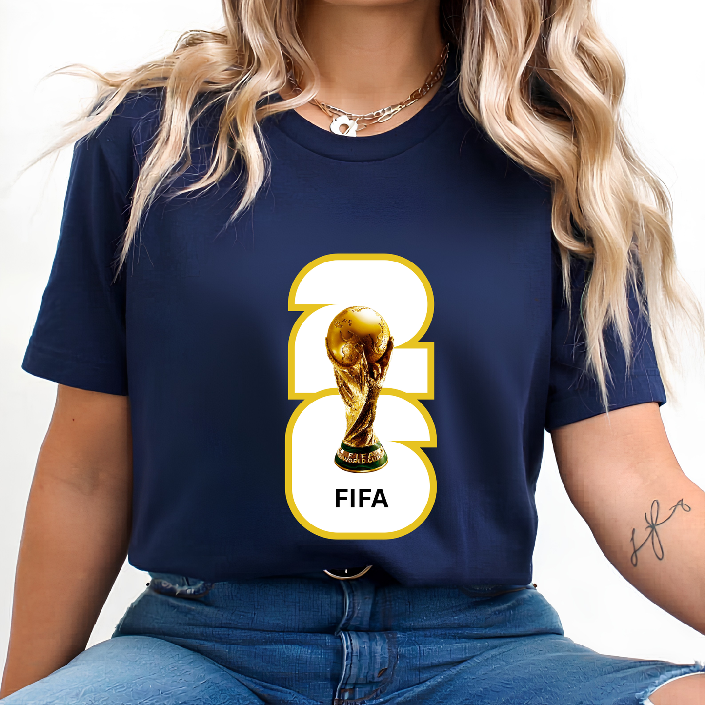 FIFA World Cup 2026 Trophy Classic Bold Number Graphic T-Shirt (physical)