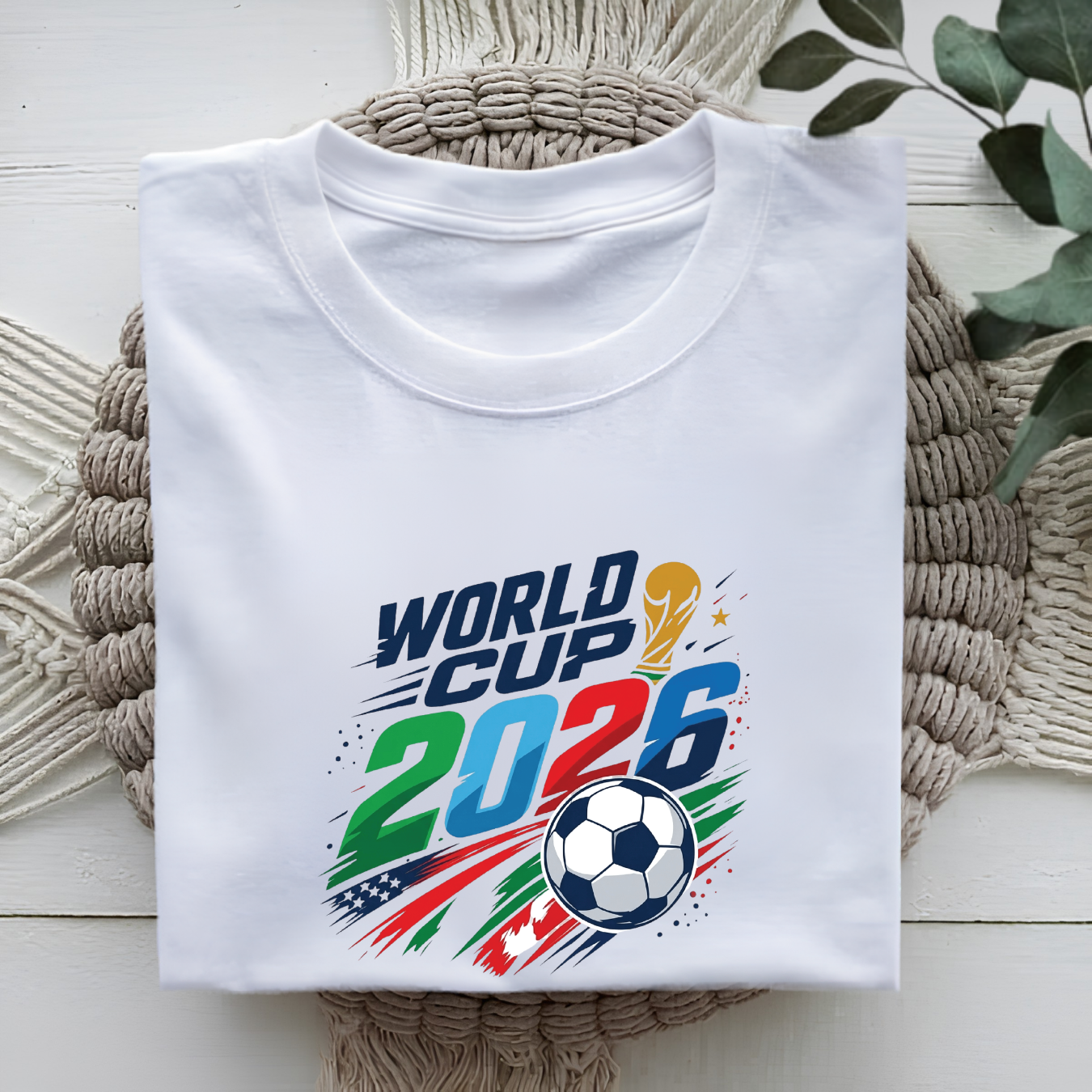 FIFA World Cup 2026 Colorful Soccer Logo Fans Graphic T-Shirt (physical)