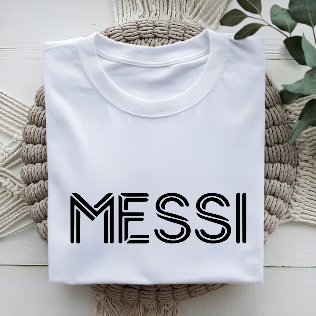 FIFA World Cup 2026 Lionel Messi Retro Outline Text Graphic Tee (physical)