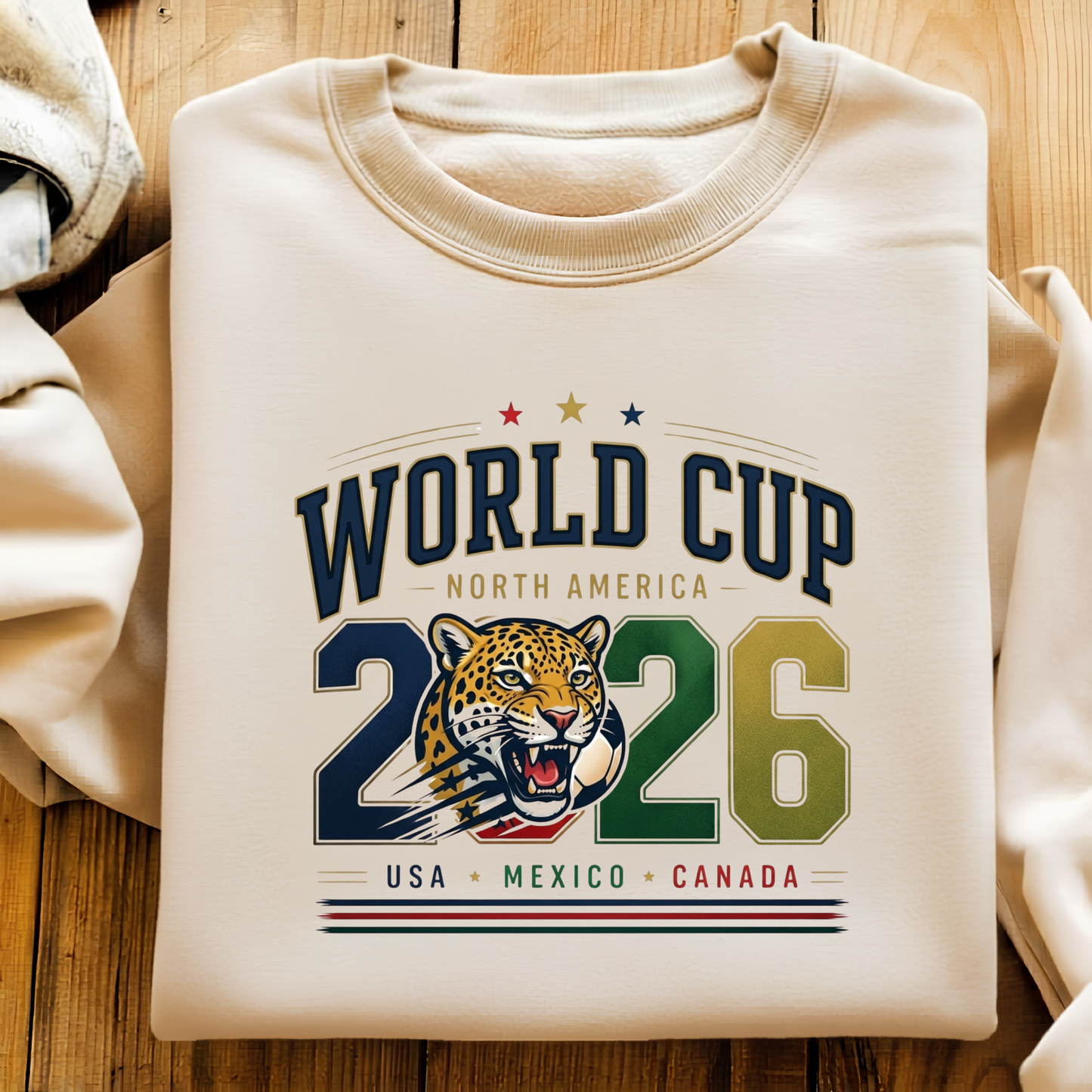 2026 World Cup North America Jaguar Graphic White T-Shirt (physical)