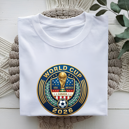 FIFA World Cup 2026 USA Mexico Canada Football Graphic T-Shirt (physical)