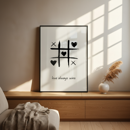 Love Always Wins Retro Y2k Wall Art  Print(Printable+Physical)