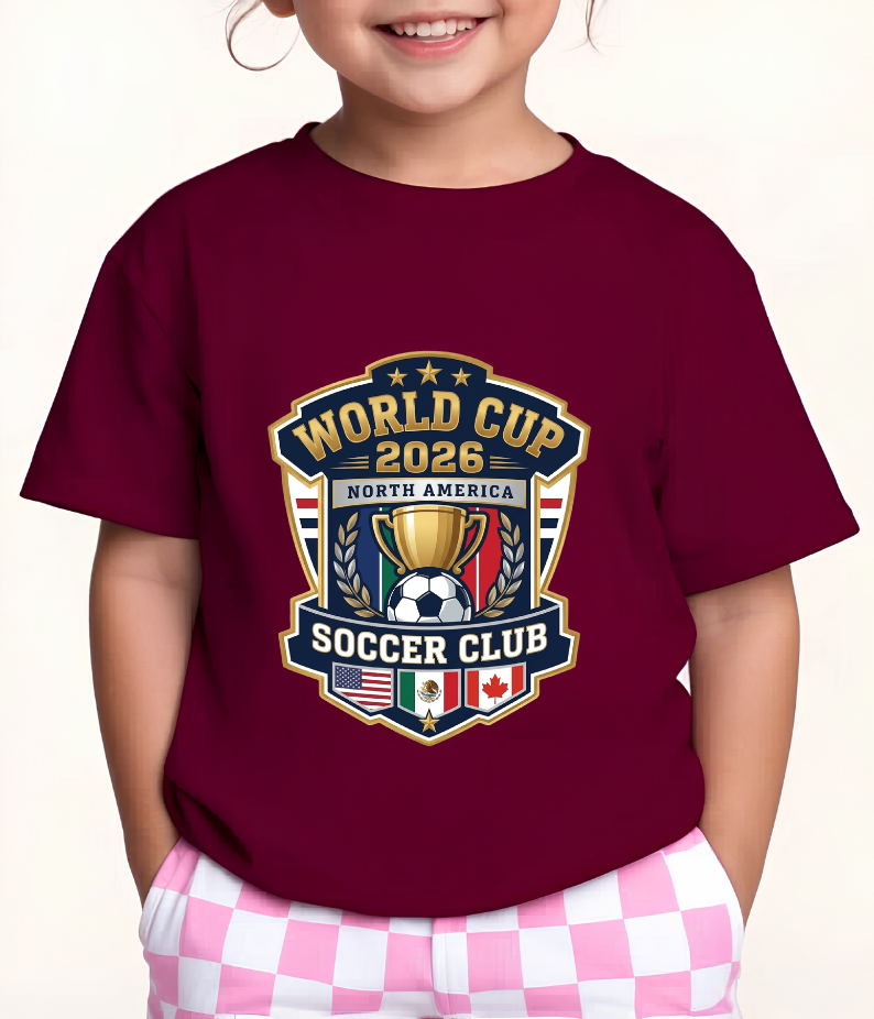 World Cup 2026 North America Soccer Club Shield White T-Shirt (physical)