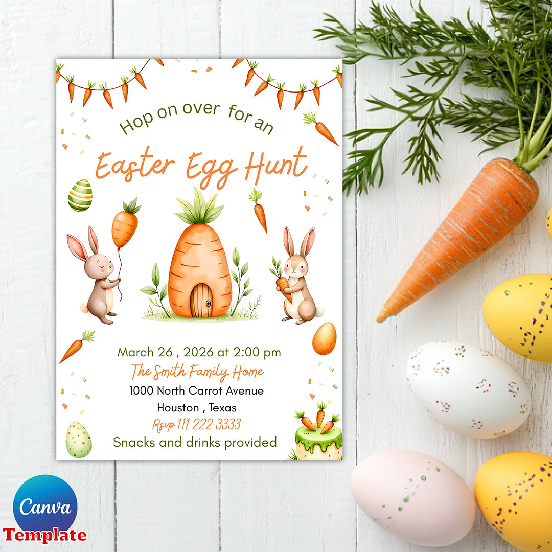 Easter Egg Hunt Invitation(Printable)