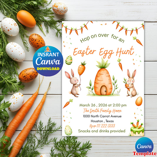 Easter Egg Hunt Invitation(Printable)