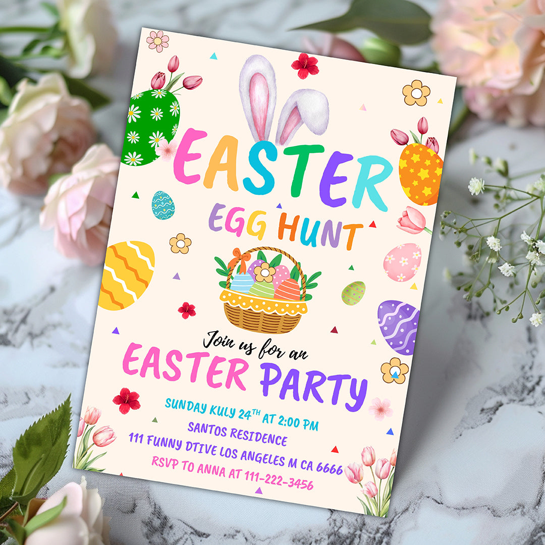Easter Egg Hunt Invitation(Printable)