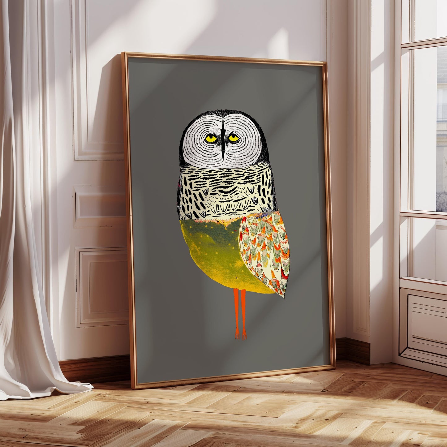 Golden Owl Art(Printable+Physical)