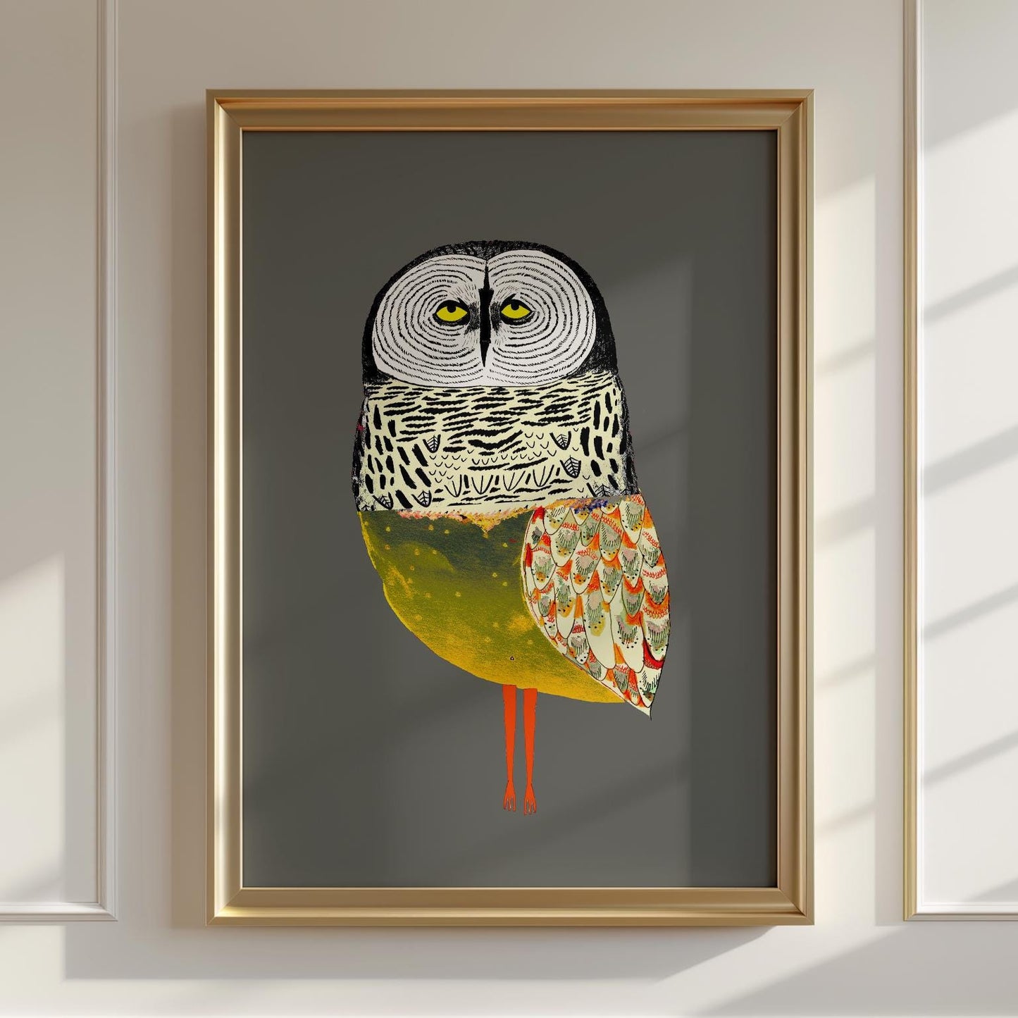 Golden Owl Art(Printable+Physical)
