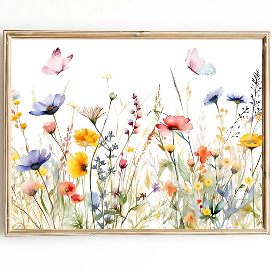 Wildflower summer print Wall Art(Printable+Physical)