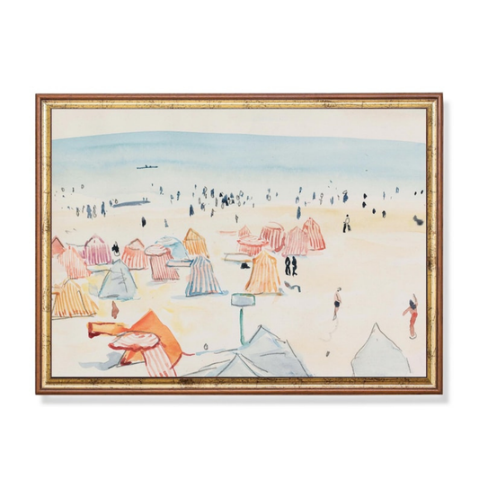 Vintage Beach Scene Wall Art(Printable+Physical)