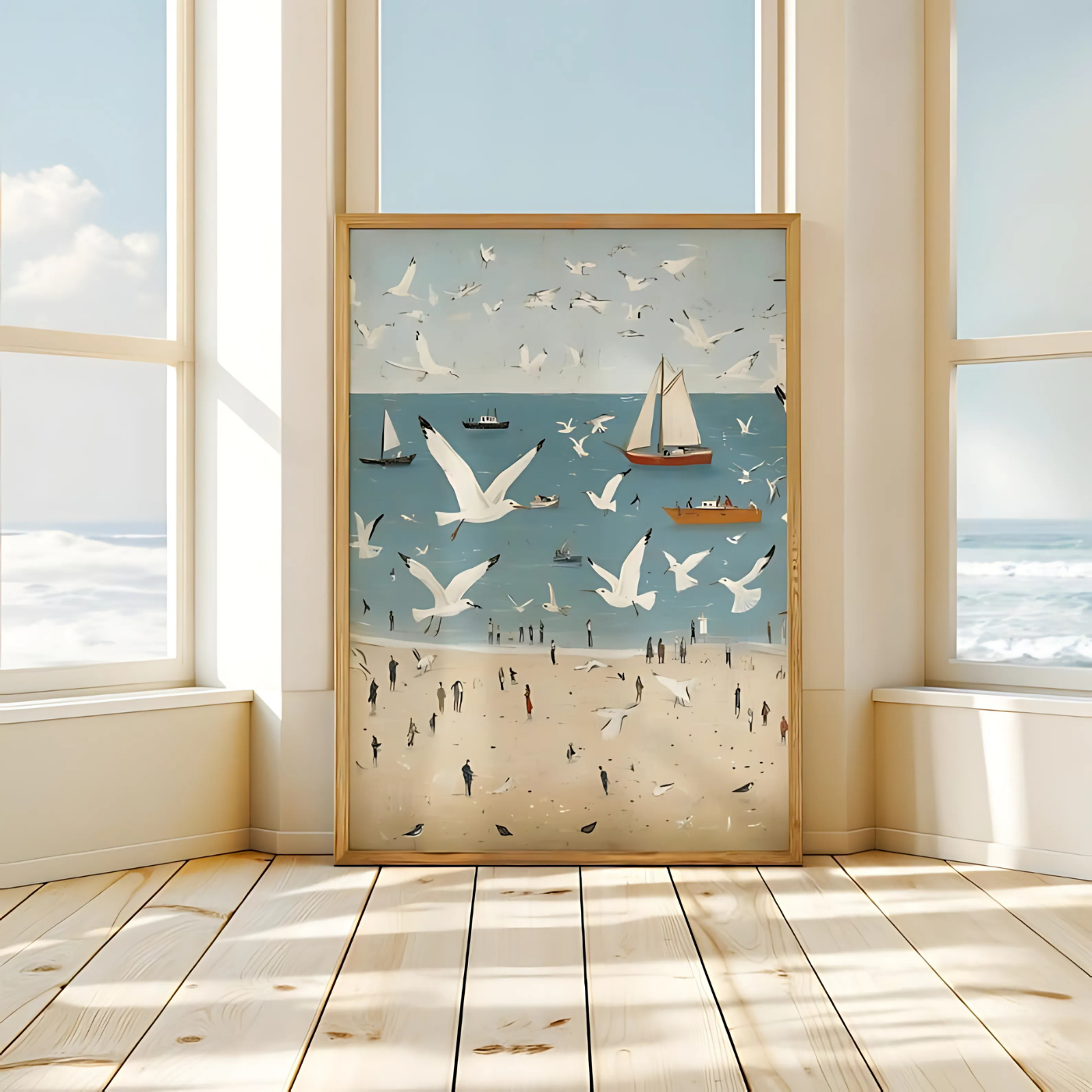Abstract Beach Printable Wall Art(Printable+Physical)