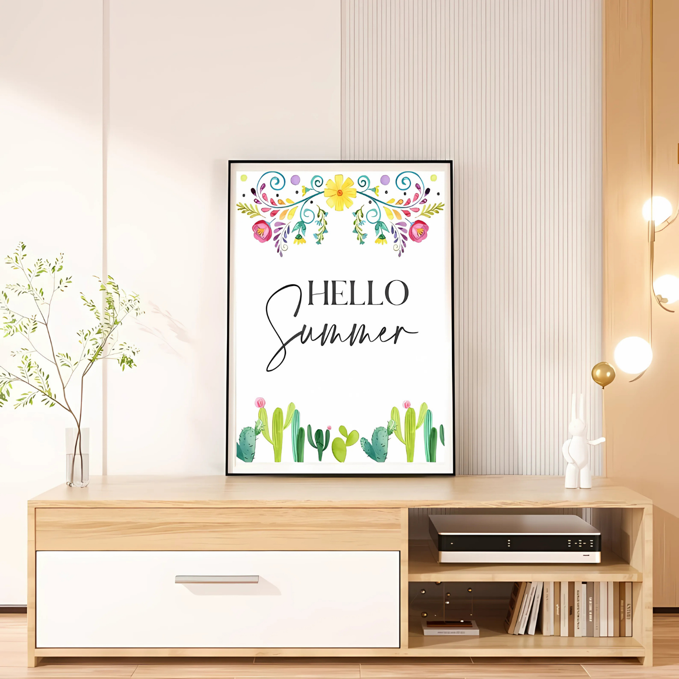 Hello Summer printable wall art(Printable+Physical)