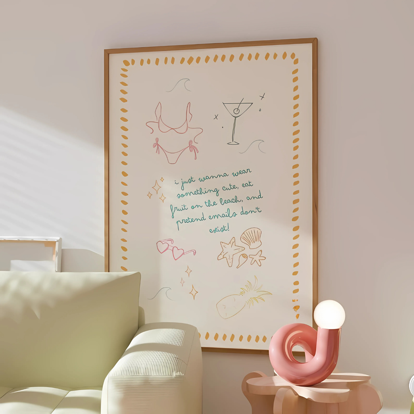 Cute Summer Quote Wall Art(Printable+Physical)