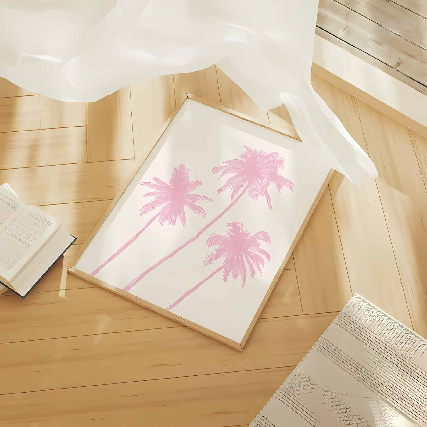 Palm Trees Sketch Print wall art(Printable+Physical)