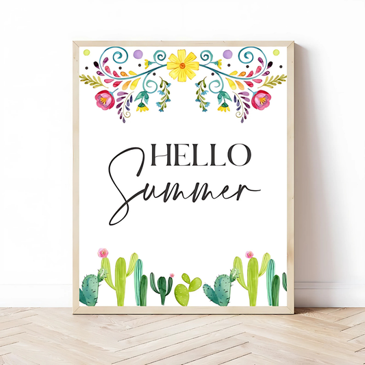 Hello Summer printable wall art(Printable+Physical)