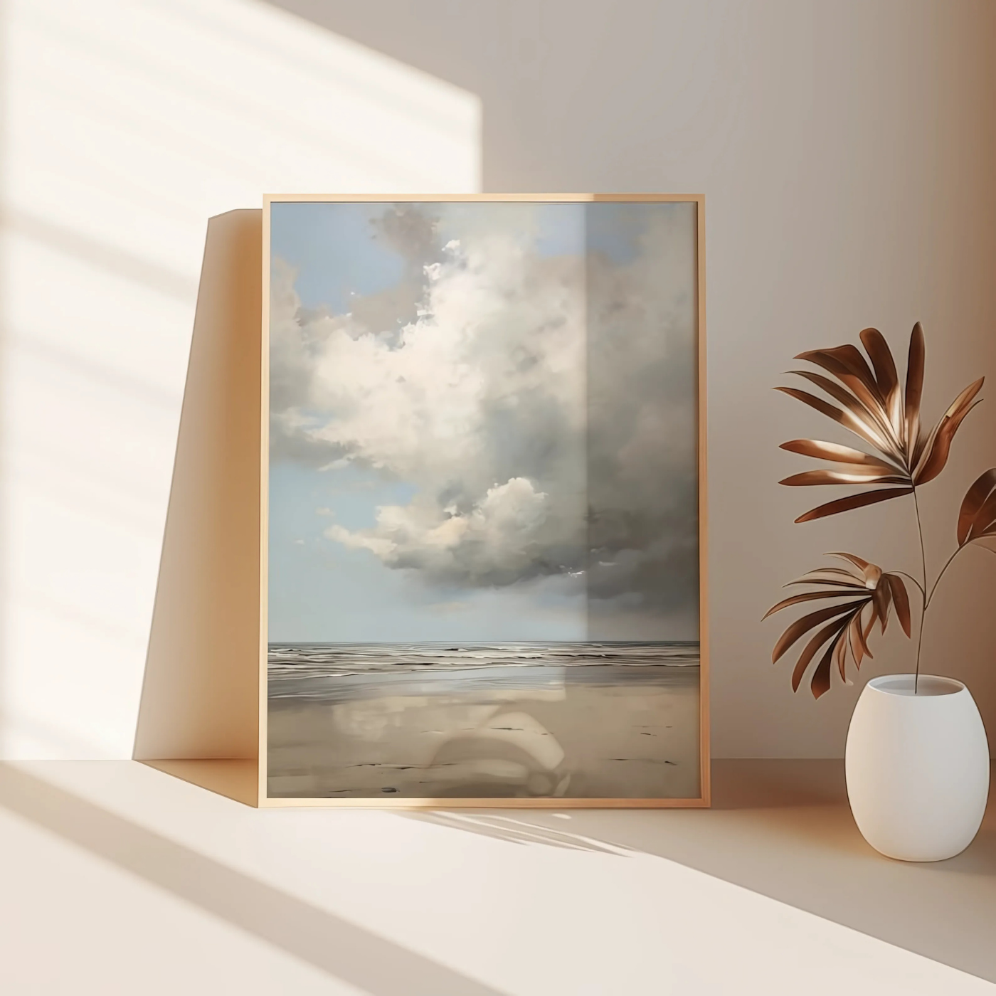 Printable Moody Beach Summer Print Painting(Printable+Physical)