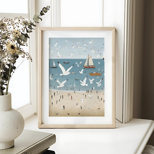 Abstract Beach Printable Wall Art(Printable+Physical)