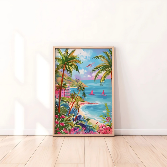 Summer Beach Digital Print(Printable+Physical)