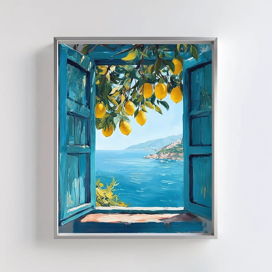 Mediterranean Window View Printable Art(Printable+Physical)