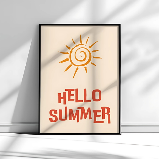 Hello Summer Printable wall art(Printable+Physical)