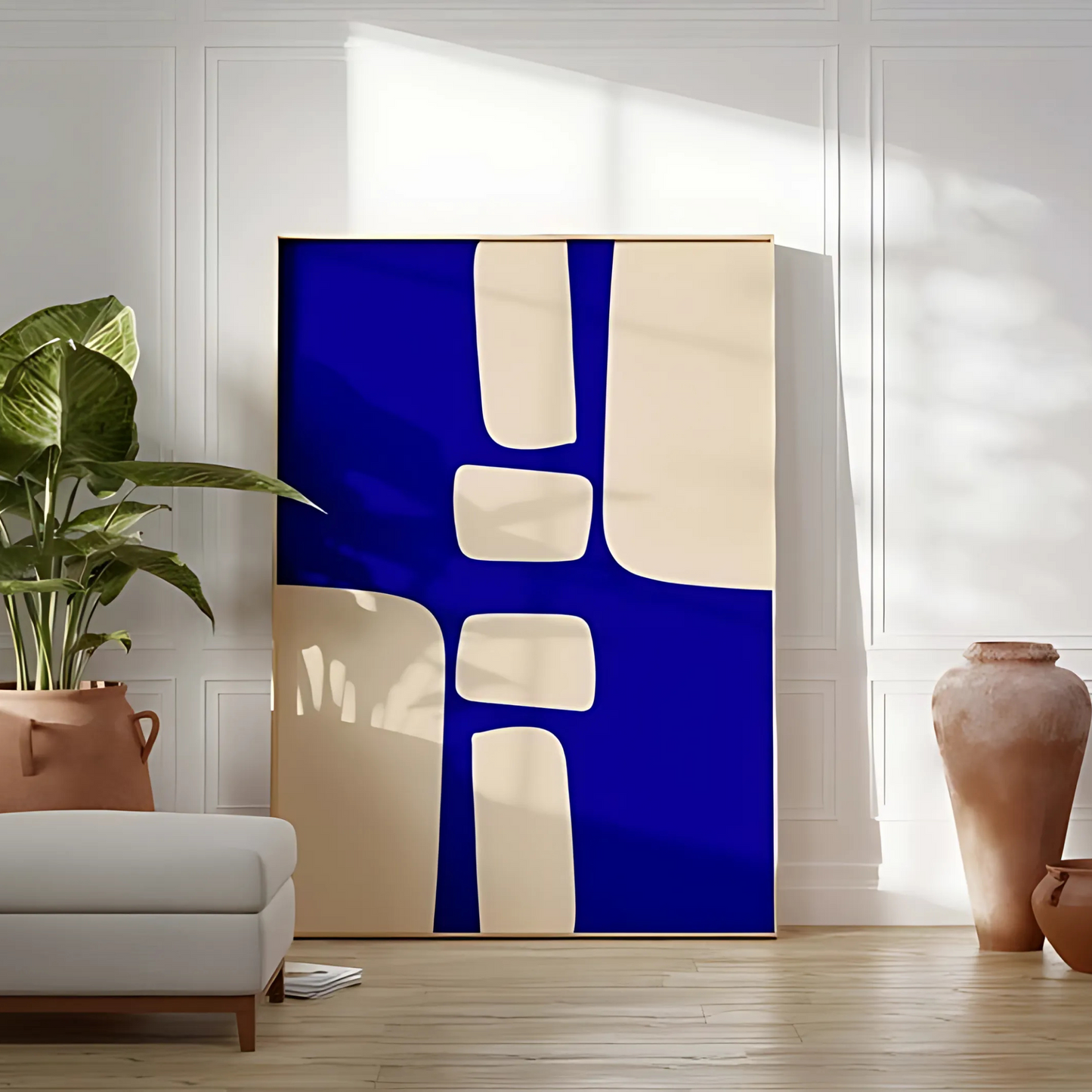 Royal Blue Minimalist Abstract Printable Wall Art(Printable+Physical)
