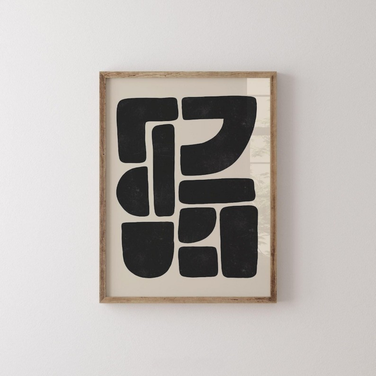 Beige Black Wall Art(Printable+Physical)
