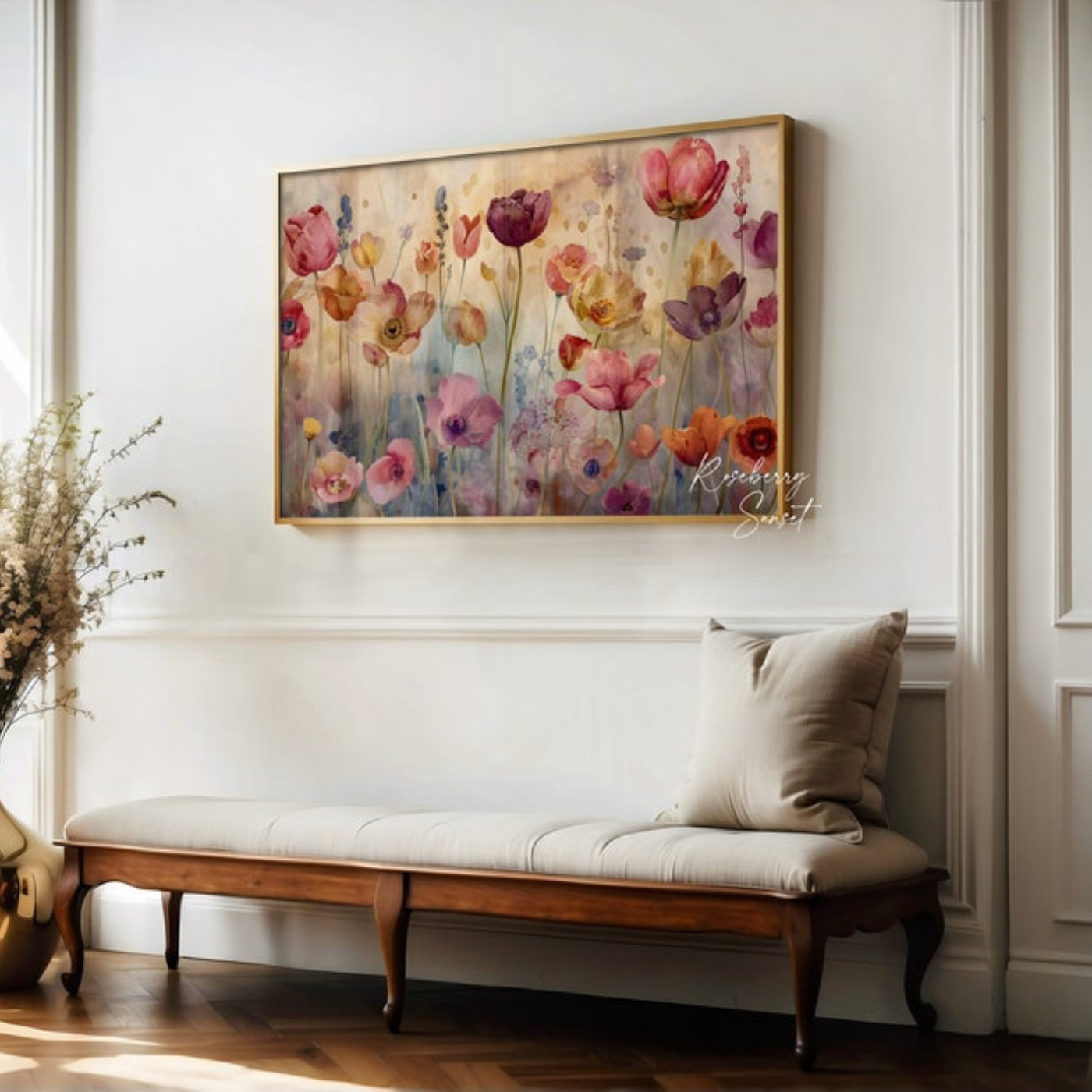 Spring Summer Wildflower Watercolor Art Print(Printable+Physical)