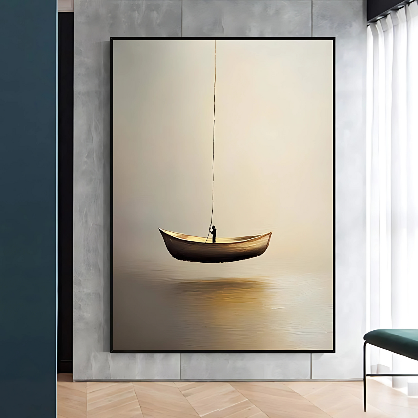 Surrealism Floating Ship Painting wall art(Printable+Physical)