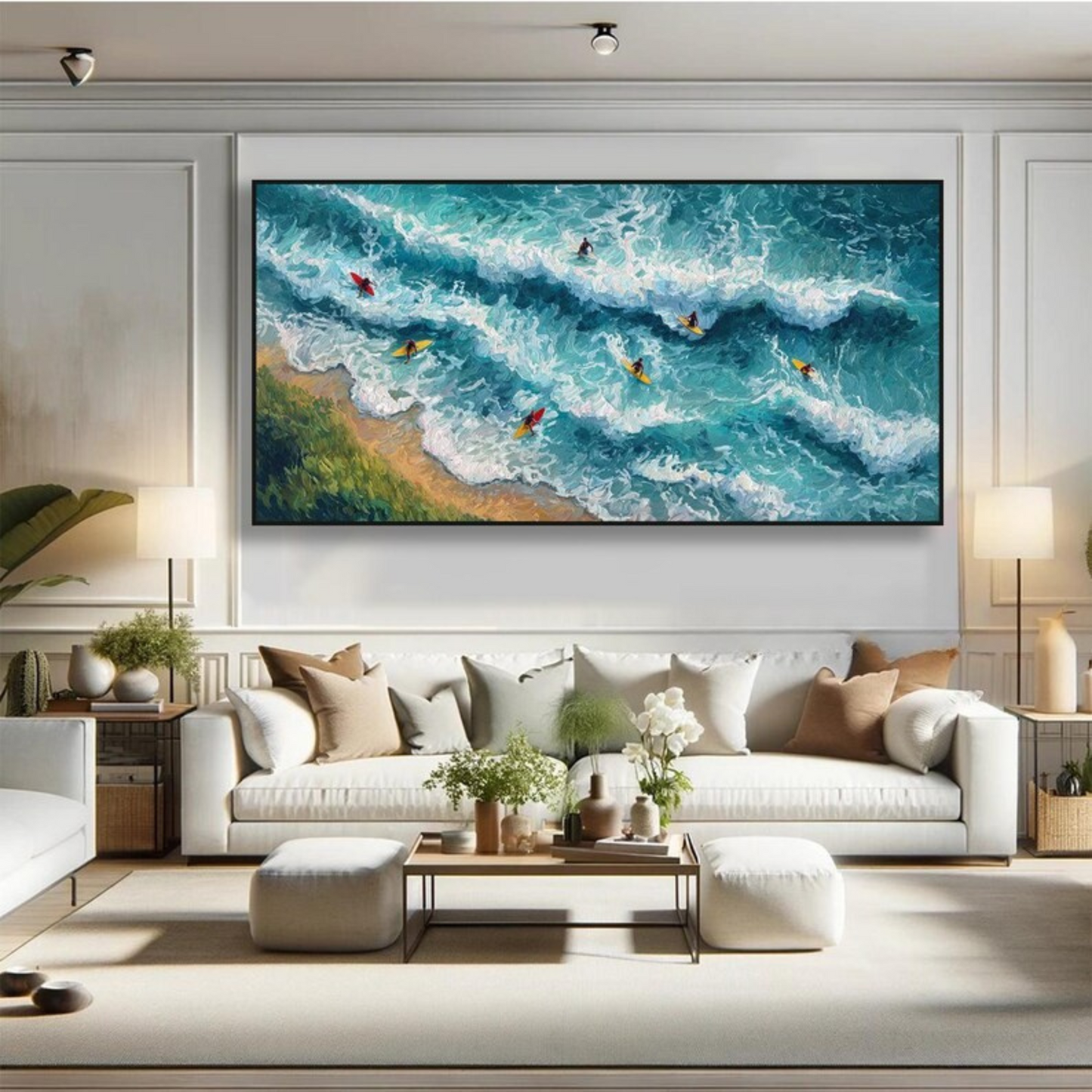 Textured Beach Scene Wall Art(Printable+Physical)