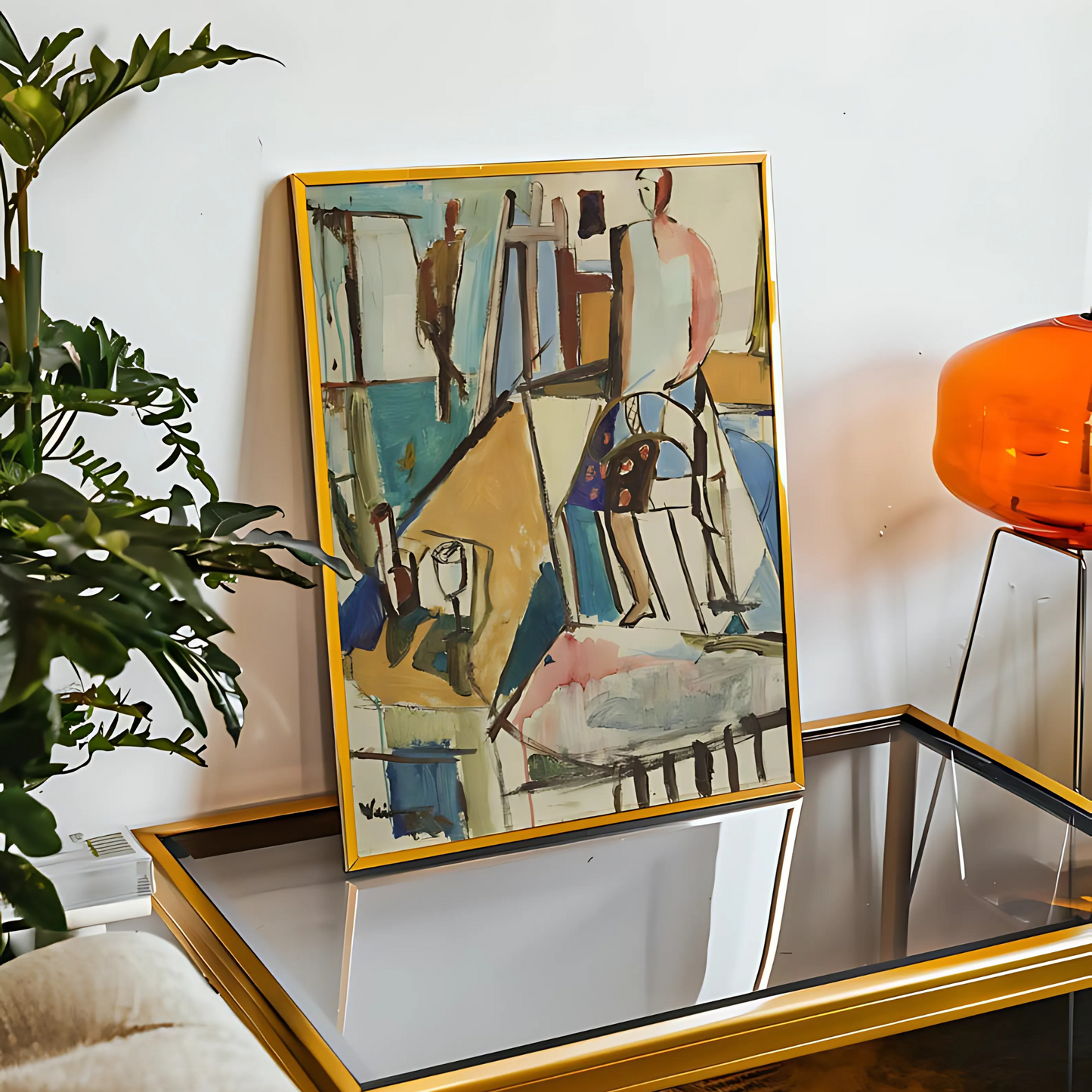 Vintage Abstract Painting Print(Printable+Physical