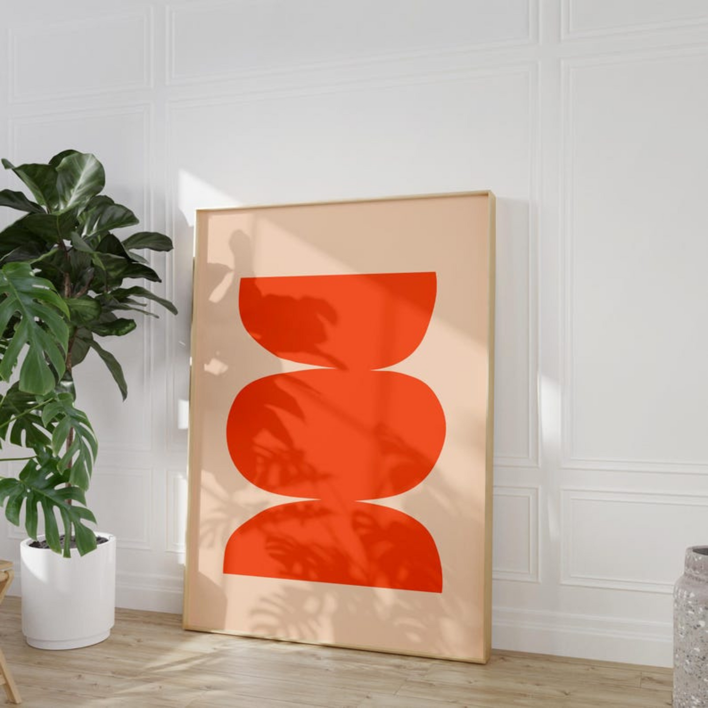 Orange Minimalist Abstract Printable Wall Art(Printable+Physical)