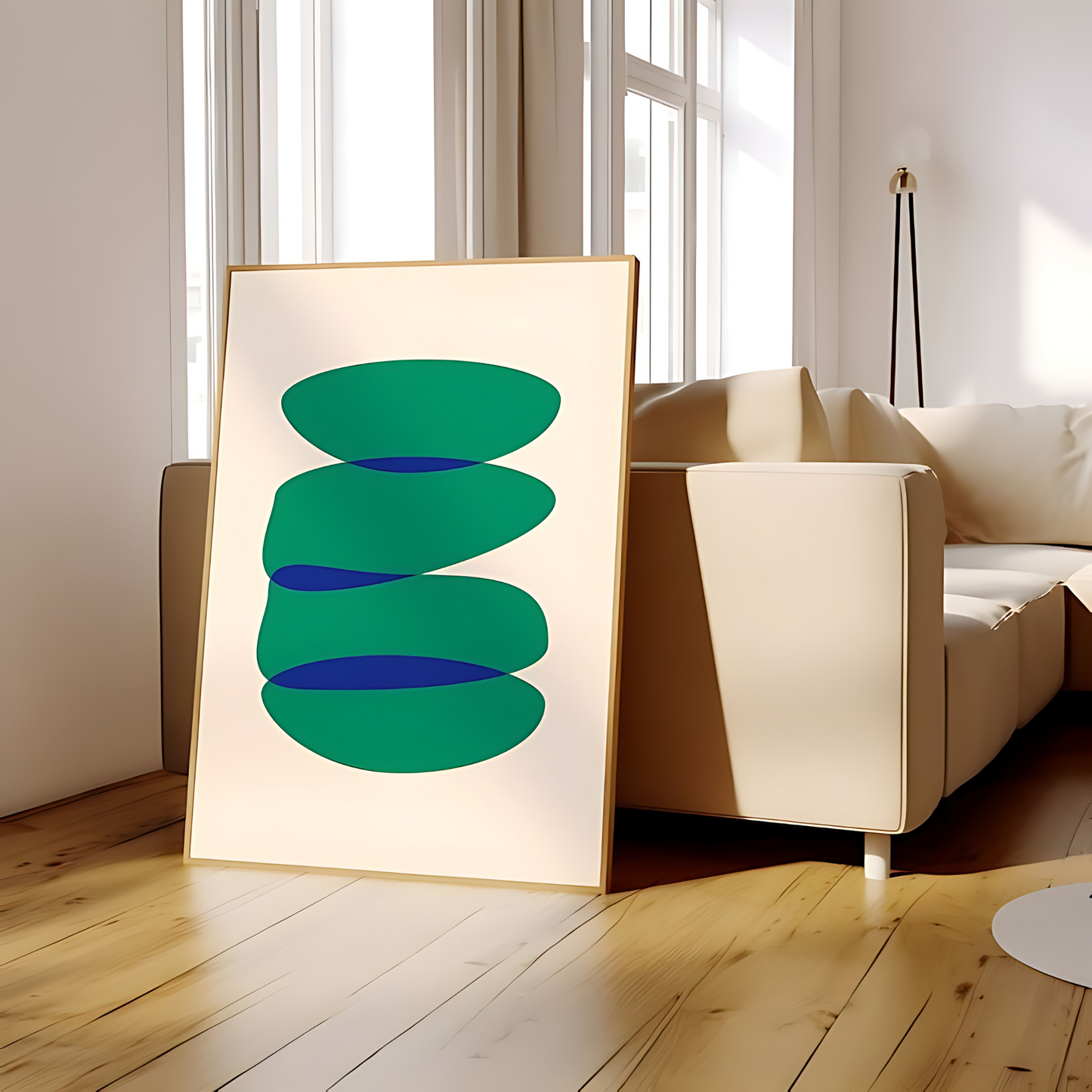 Green Minimalist Abstract Printable Wall Art(Printable+Physical)